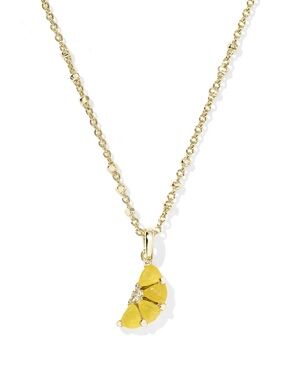 Kendra Scott Lemon Gold Short Pendant Necklace